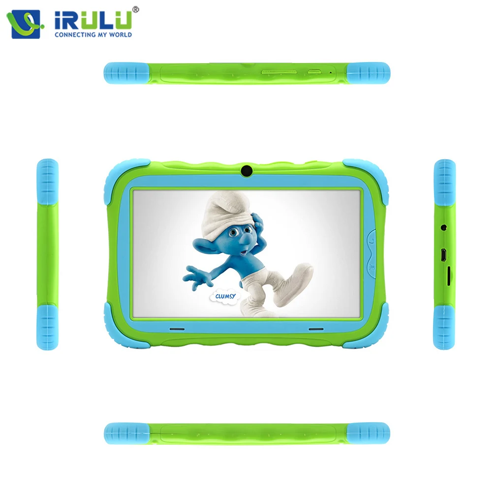 

2017 Original iRULU Y5 7" Babypad 1024*600 IPS Quad Core Android 7.1 Tablet PC 1G/16G With Silicone Case Kids Tablets Dual Cams