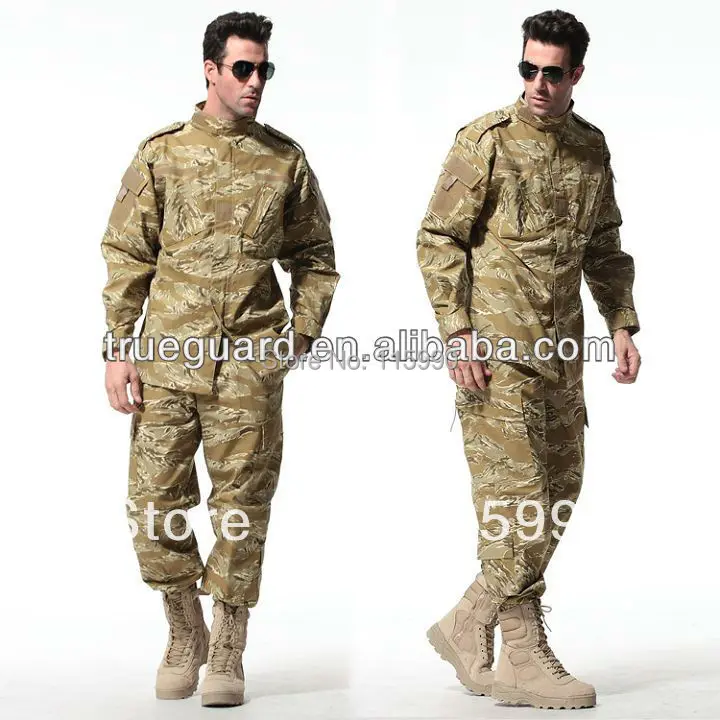 

SWAT uniform Tactical Rip-stop BDU Military Suit Tabby sand camoflouge BDU uniform Desert Tiger BDU uniforms