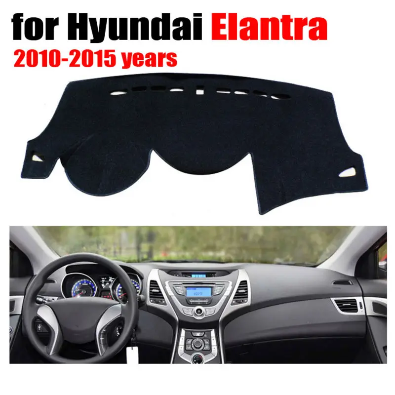 RKAC Car dashboard covers mat for Hyundai Elantra 2010 2015 years Left