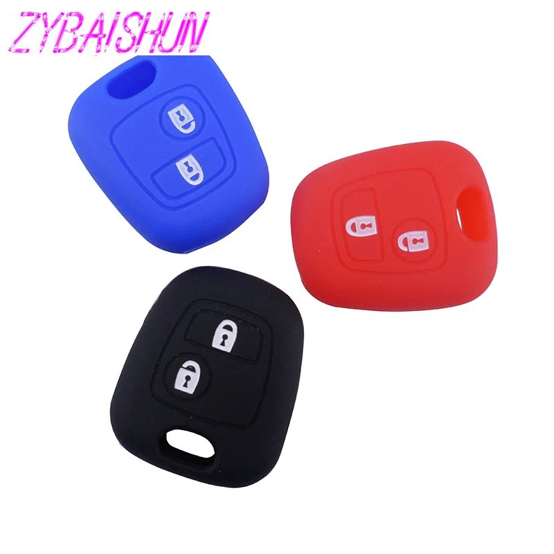 Силиконовый чехол для ключей Peugeot 206 307 207 408 Citroen C2 C3 C4|Футляр автомобильного ключа|