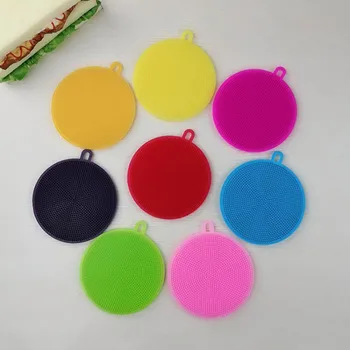 

1pcs Multifunction Silicone Bowl Cleaning Brush Silicone Scouring Pad Silicone Dish Sponge Kitchen Pot Cleaner Washing Tool