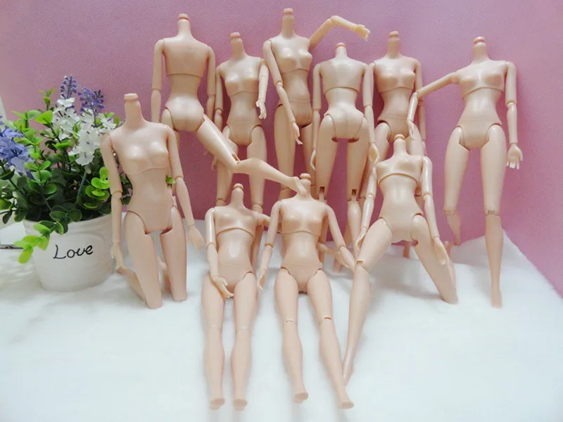 

AILAIKI HOT NEW Arrival Top Quality All Joints Rotational Plastic Doll Bodies Naked Body Without Head For Girl Dolls DIY Toy