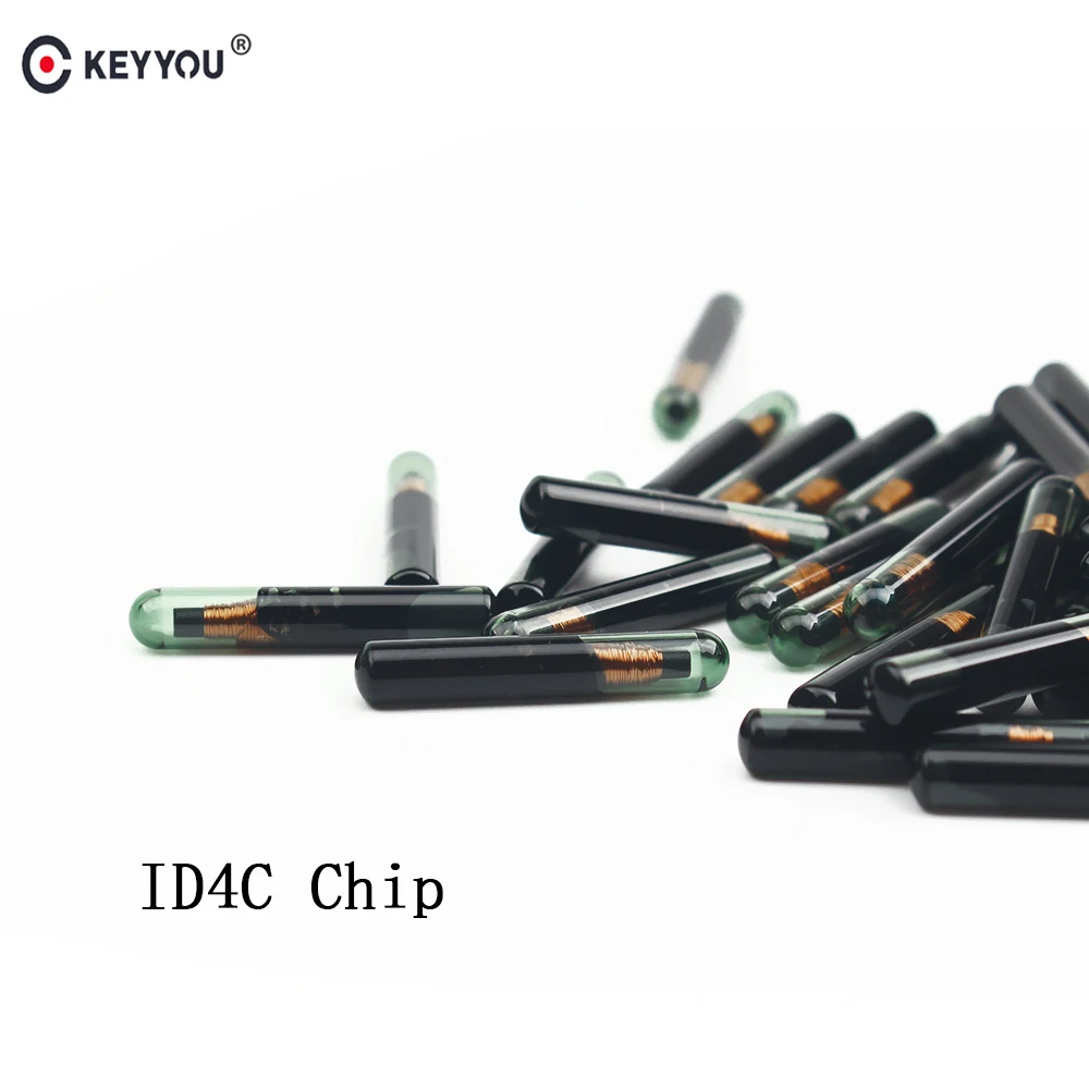 

KEYYOU Car Key Chip High Quality ID4C Glass Blank Virgin Transponder Chip ID4C Glass Chip TP02 Transponder Chip