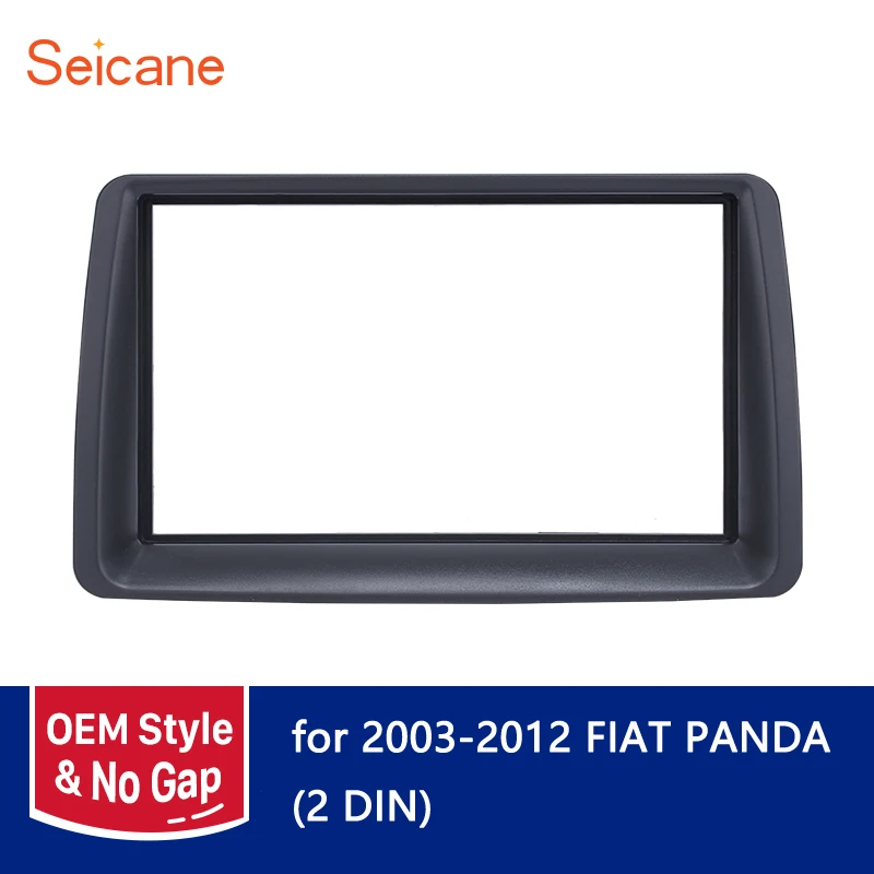 

Seicane Double Din Car Radio Fascia Frame Dash Trim Installation Kit for 2003-2012 FIAT PANDA Car Styling Auto stereo Adapter