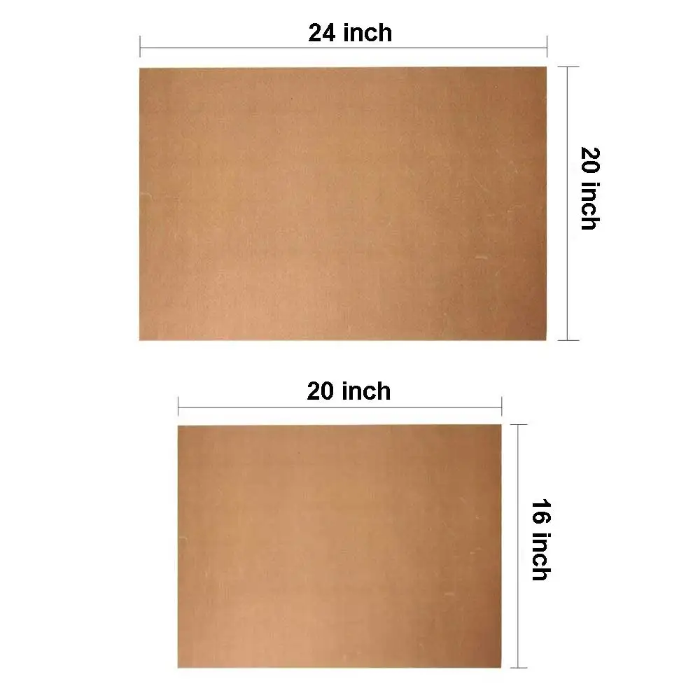 Тефлоновый коврик 16*20/20*24 дюйма толщиной 0,13 мм тефлоновый лист для футболки теплостойкий виниловый термостойкий антипригарный