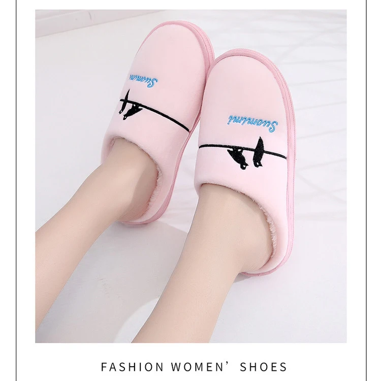 

EABXZ Slippers Home Shoes Women Winter Home Slippers Women Warm Plush Slippers Female Animal Ladies shoes woman slides