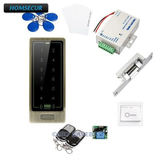 

HOMSECUR Waterproof Anti-Vandal 125Khz ID Metal Access Control System With Touch Keypad