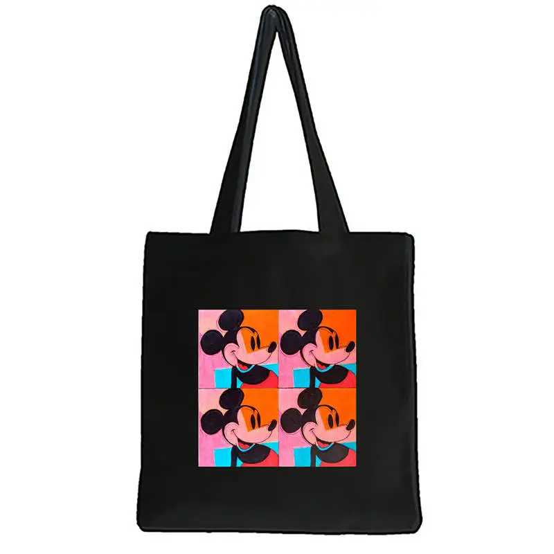 Дисней Микки Маус мультфильм леди плюшевая сумка для плеча сумки Женская модная парусиновая Сумочка девушка подарок сумка шоппер - Цвет: 10