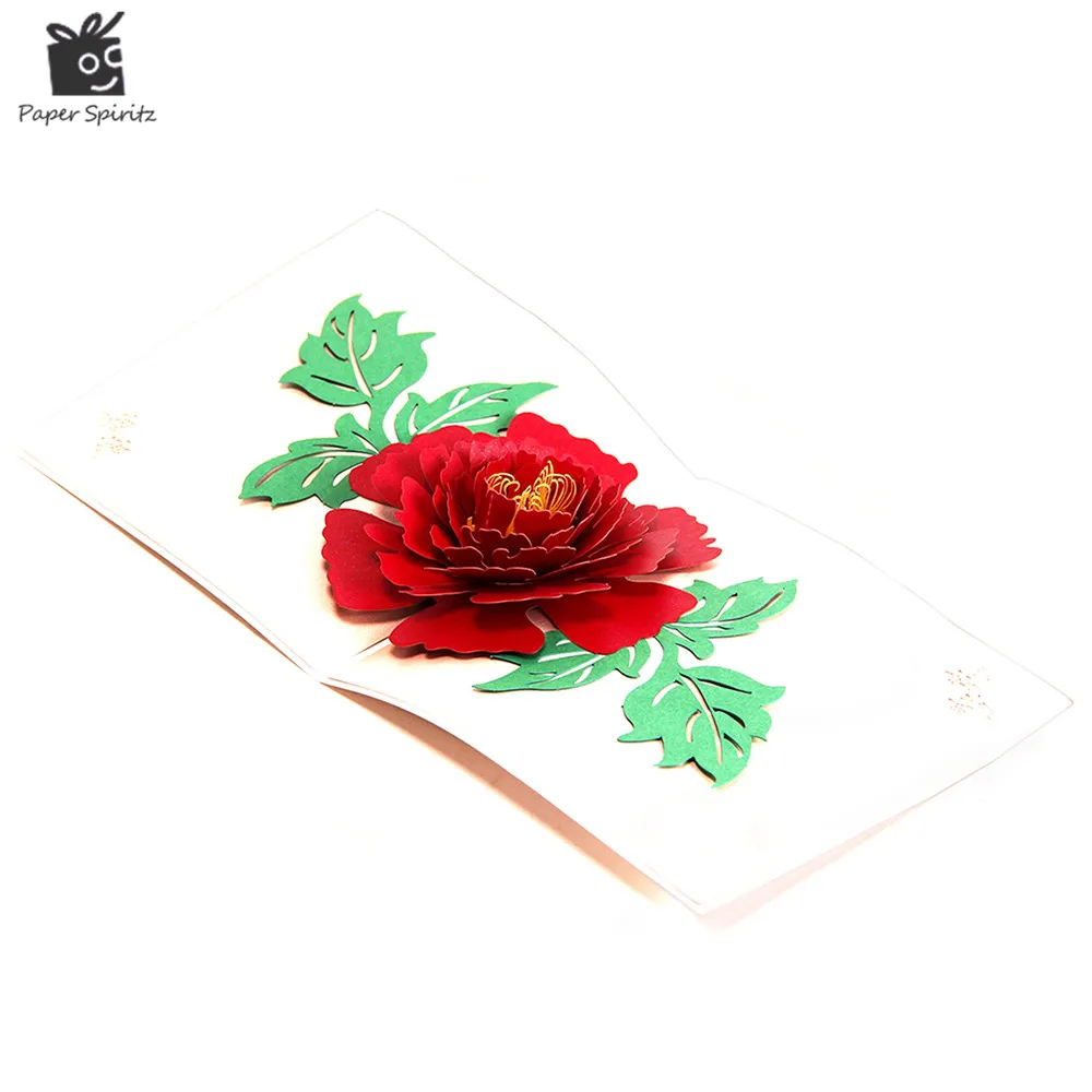  3D Flowers Pop Up Birthday Cards Invitation Thank You Gift Card With Envelope Wedding Invite Cards  - 32814542406