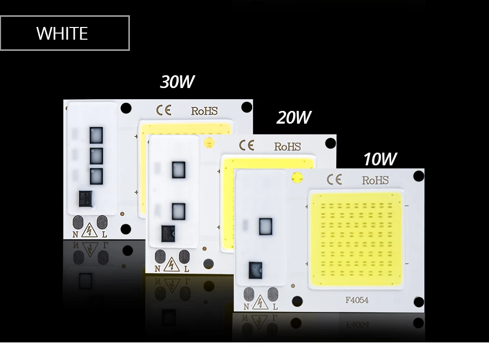 Foxanon COB Чип светодиодный светильник AC110V 220 В 10 Вт 20 Вт 30 Вт Smart IC СВЕТОДИОДНЫЙ матричный диодный массив прожектор для потолочного прожектора