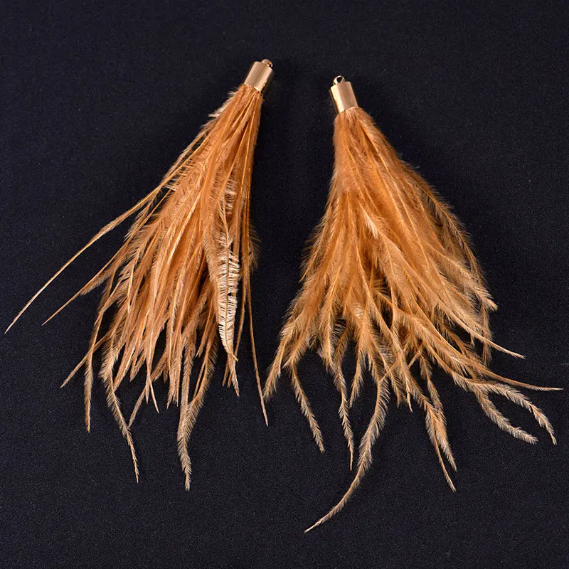 5pcs/lot FlowerTassel EARRING Sector Petal Chinken Feathers Tassel