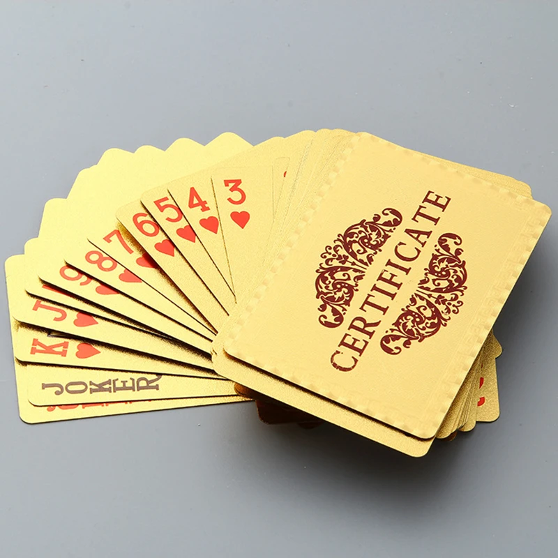 Waterproof Gold Foil Playing Cards - Customizable POKER CARDS
