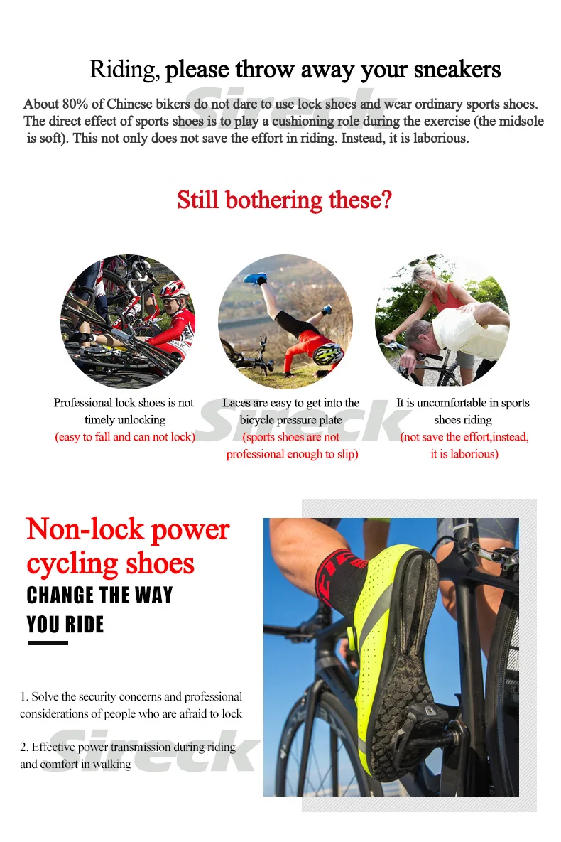 Santic Cycling Shoes Men Women MTB Mountain Road Bike Shoes Rubber Anti-slip Unlocked Bicycle Shoes Zapatillas Ciclismo