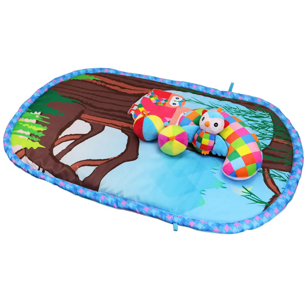 Детские игрушки играть мат дети коврик игровой коврик ползать коврик с плюшевой игрушкой животных детские против смещения подушка ребенок рано образование игрушка набор