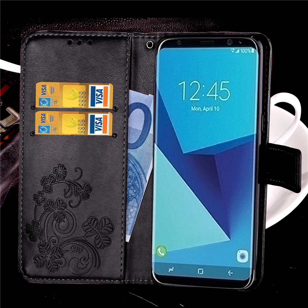 OUZIFISH Люкс Ретро Flip Case Для Samsung S8 PU Кожа + Мягкий Силиконовый Бумажник Стенд Крышка