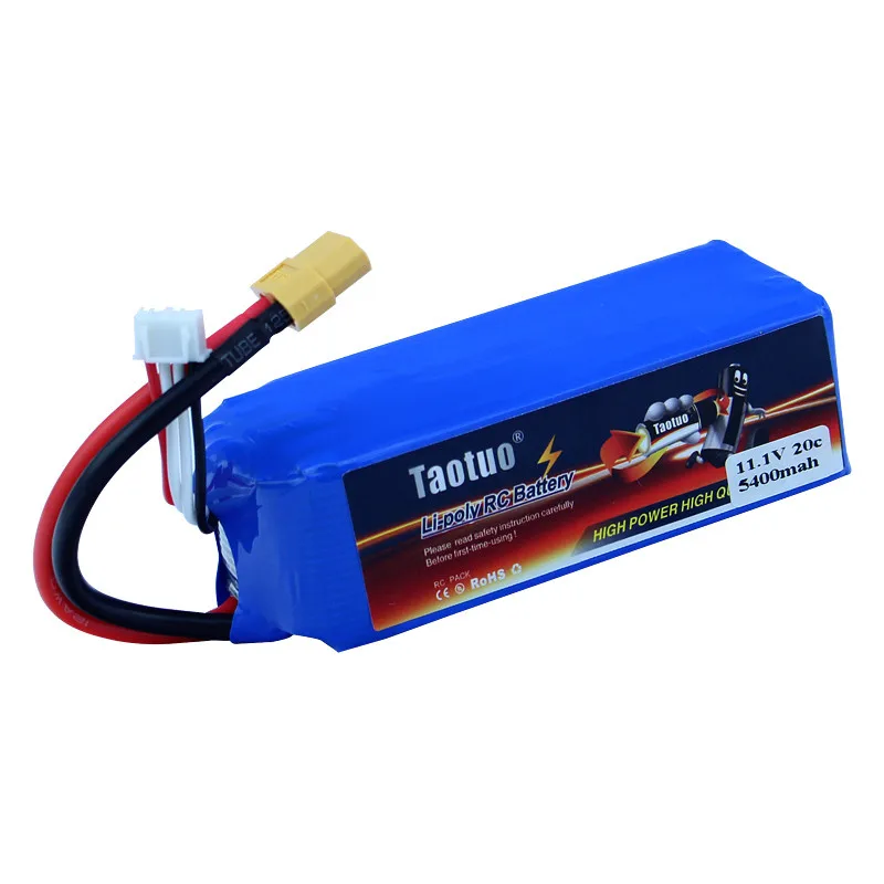 Free shipping 11 1V 5400mAh 3S 20C XT60 Taotuo Lipo Battery For V303 V393 CX 20