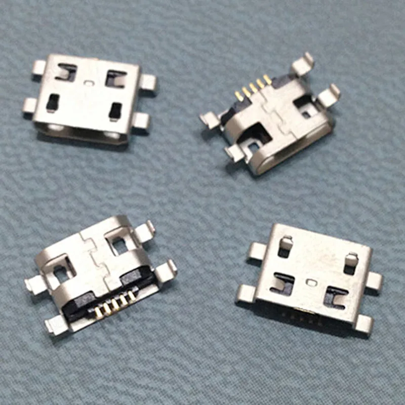 Гнездо MICRO USB 5 Pin Shen Plate Type No Edge 4 Foot Looper Android Phone Plug|4 pin female|plug typeplug phone |