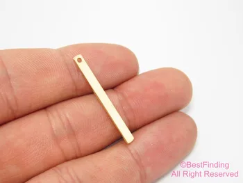 

Gold filled Long Rectangle pendant 30.5x3x1mm Gold filled Earring findings G019