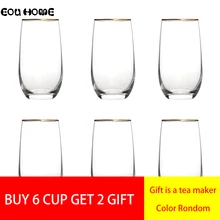 340/380/540 ML прозрачные круглые пивные кружки высокого Температура сопротивление воды кружка для коктейля очки бытовой очиститель фруктового сока чашка