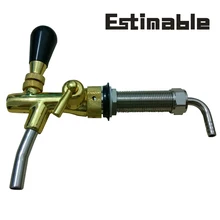 Homebrew кеггинг пива кран золотой пивной кран с длинным шанк100мм регулируемый кран golgen покрытие пивной кран бар аксессуары