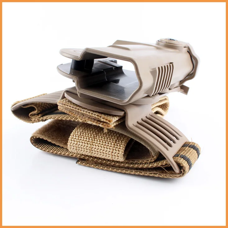 Tan Tactical Pistol Drop Right Leg Thigh Holster for Glock 17 18 19 21