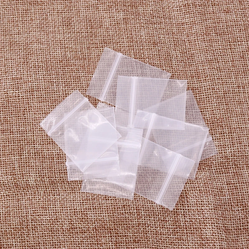 

100pcs/Pack Zip Lock Plastic Bags Reclosable Transparent Pouch Jewelry Display Bags Gift Packaging Plastic Thick Bags Wholesale