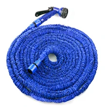 BLUE 100FT Expandable Magic Flexible Hose Water for Garden Car Pipe Plastic Hoses to Watering with Spray Gun
