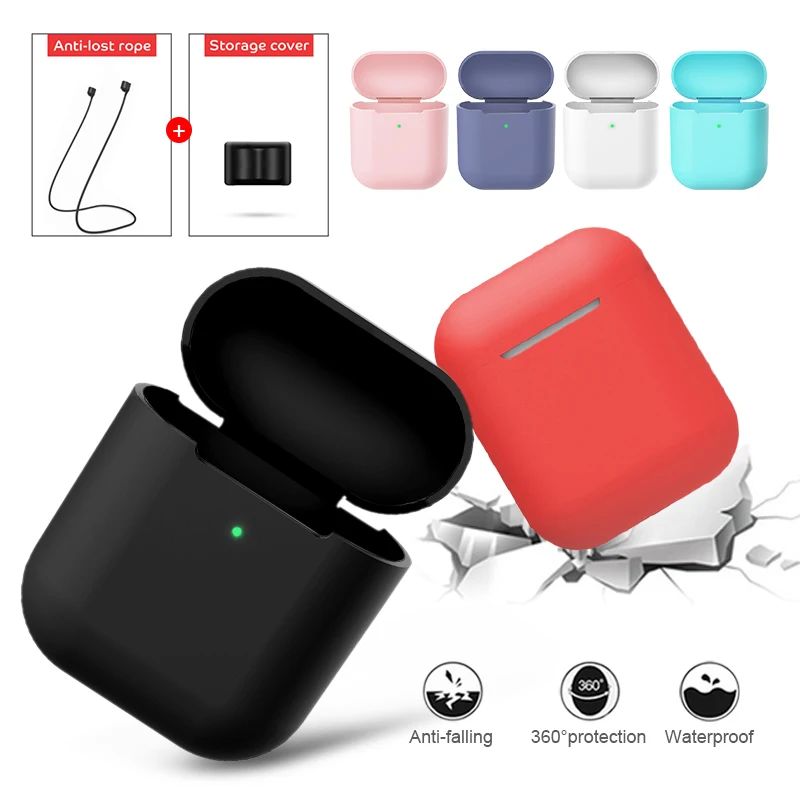 1 шт. ТПУ силиконовый Bluetooth беспроводной чехол для наушников AirPods 2 защитный