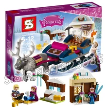 205pcs SY372 Princess Series Anna Kristoff’s Sleigh Adventure Building Bricks Figures Girls Toys Compatible With Lego