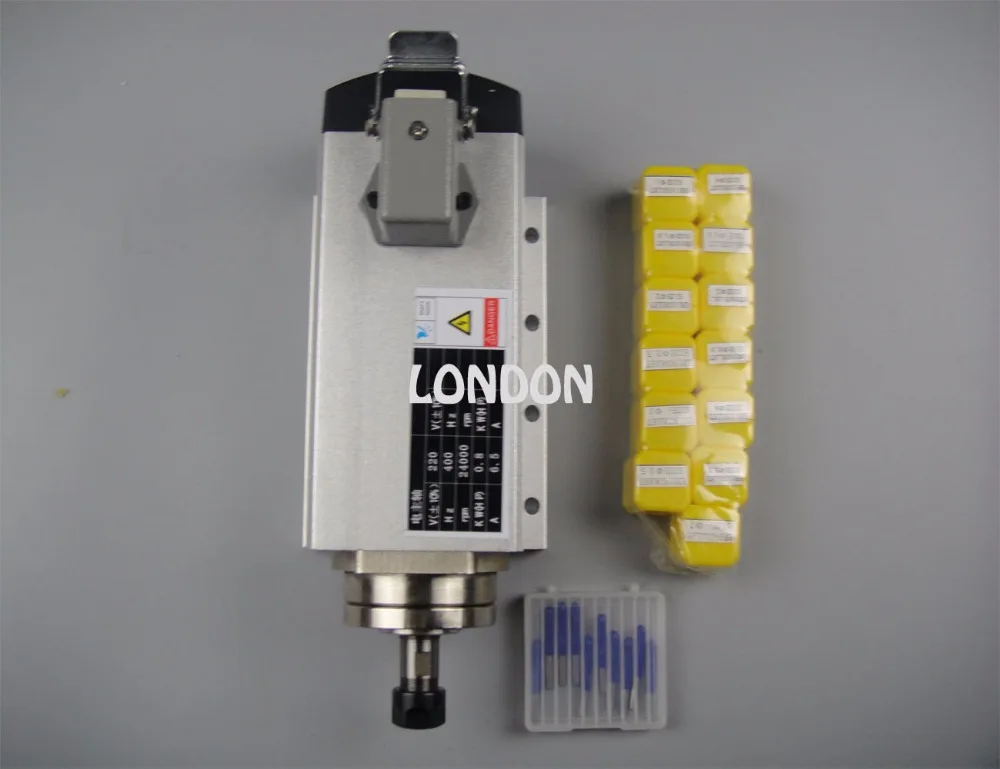 

CNC spindle kit ER11 800w air cooling spindle motor+13 pieces ER11 collets + cnc engraving bits