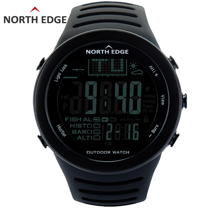 Ceny NORTHEDGE męskie zegarki cyfrowe zewnętrzny zegarek zegar wędkowanie pogoda barometr wysokościomierz termometr wysokość wspinaczka piesze wycieczki godziny