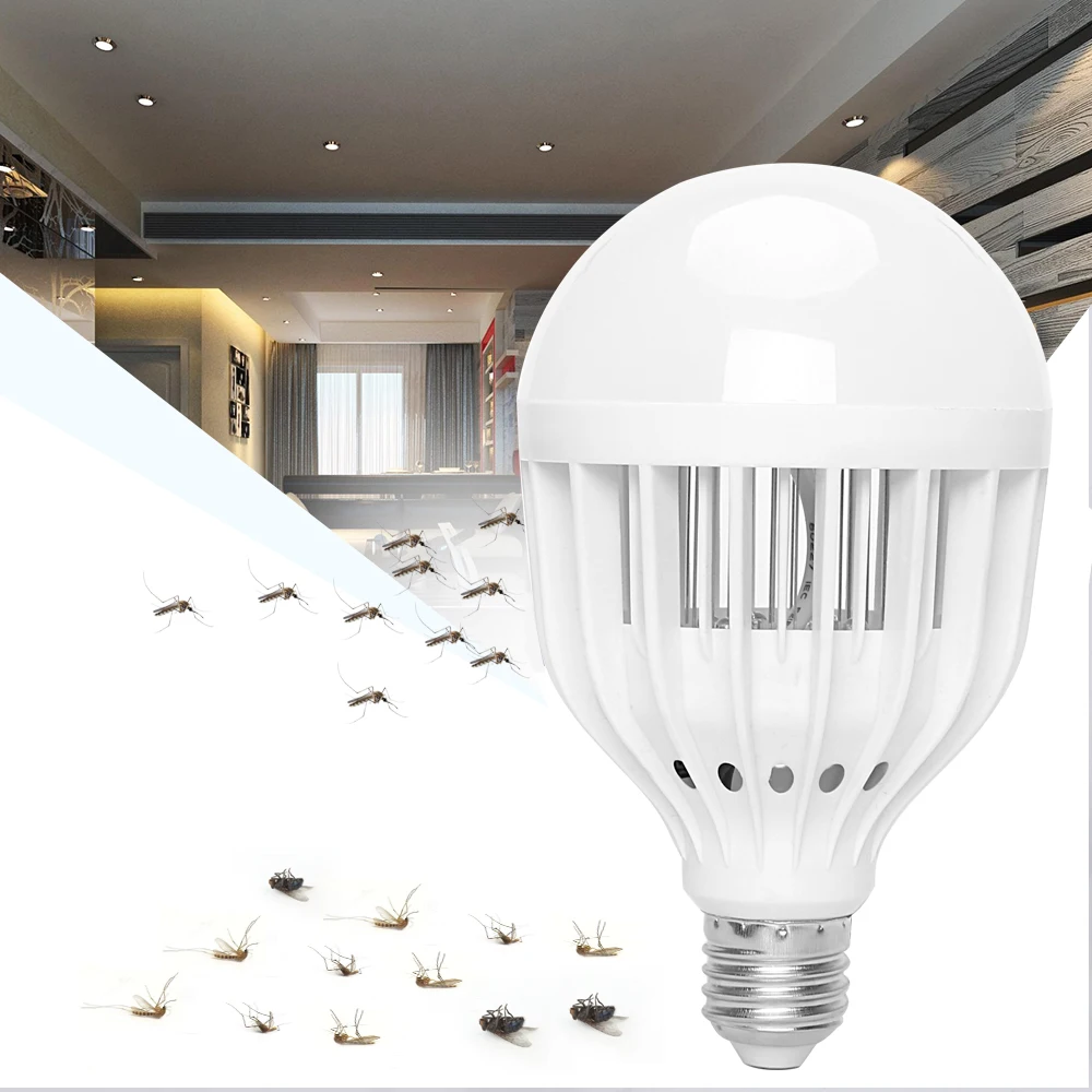 

ITimo E27 Light With Clean Brush LED Bulb Insect Fly Attract Killer Super Bright Anti-mosquito Lamp AC 90~265V 10W