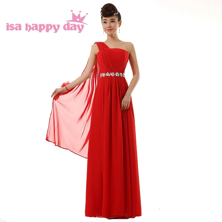 

cheap long chiffon maxi plus size one shoulder women formal dress party evening elegant gowns ladies long dresses 2019 H2694