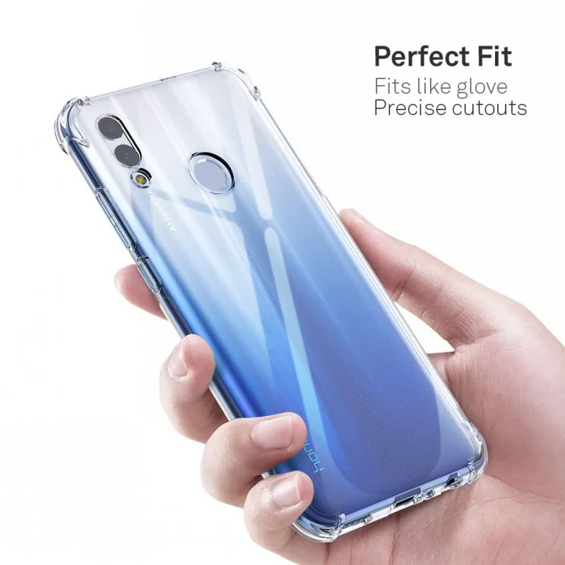 Кристально чистый чехол для Huawei P Smart 2019 мягкий гибкий силиконовый ТПУ бампер Honor 10