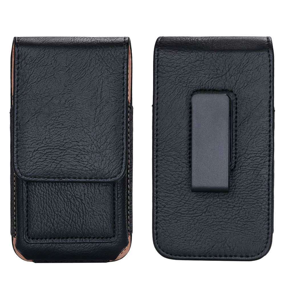 Universal Waist Leather Bag for Blackview A7 Pro Bv8000 Bv7000 Cases Pouch Horizontal Belt Clip for Doogee S60 X10 Phone Case