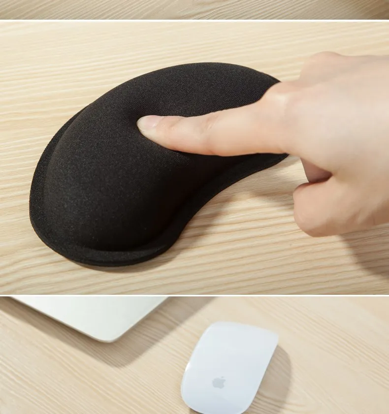 Коврик для мыши с подушкой для запястья Нескользящая основа сверхтонкая волоконная подушечка под запястье эргономичная коврик для мыши для офисного игрового ноутбука ПК