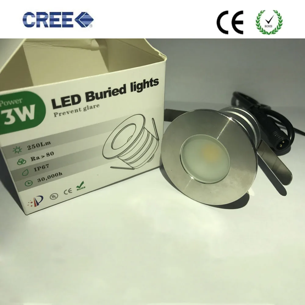 3W LED Buried Light DC 12V 24V Waterproof Underground Lamps Mini LED