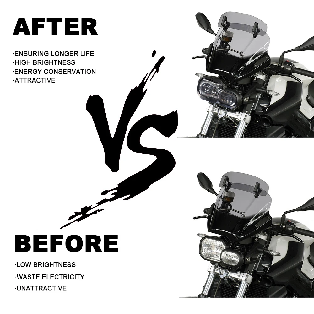 E9 Mark para BMW F700GS F800GS Adv-F800 GSA completo LED proyector faros faro ángulo ojo luz de día - 2