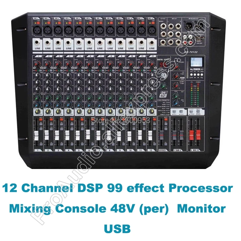 MICWL Pro 12 каналов двойной группы диджей караоке аудио звук микрофон микшерный консольный стол миксер+ USB SD DSP 100-240 в рабочий