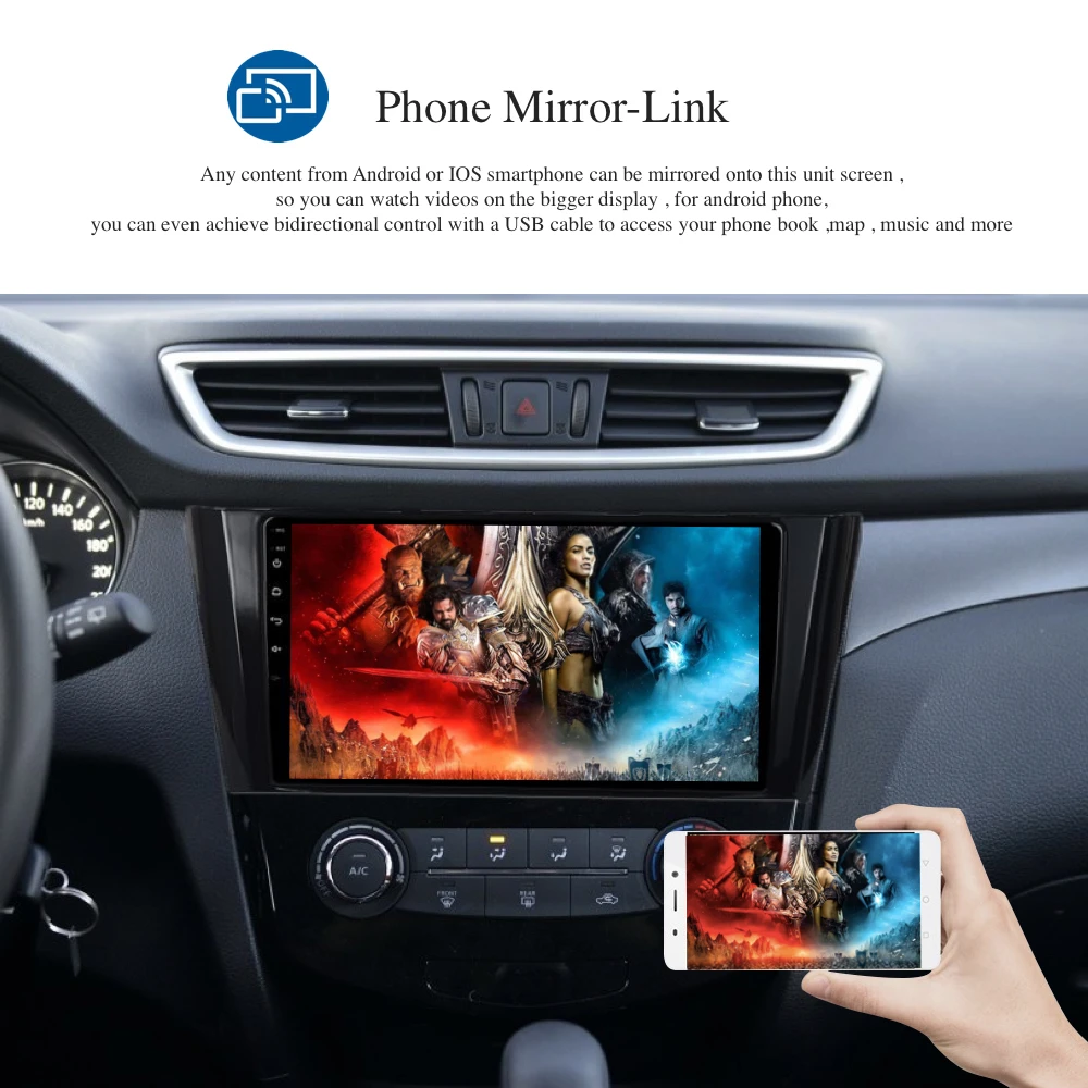 Perfect Android 9.0 Car Radio 2 Din GPS Navi for Nissan Qashqai / X-trail J11 2014 2015 2016 2017 2018 / Rogue PX6 DSP HDMI IPS 4Gb+64Gb 2