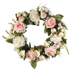 MISSKY искусственный симуляция венка цветы гирлянды свадебные головные уборы дома номер Garden перемычки украшения розы пионы