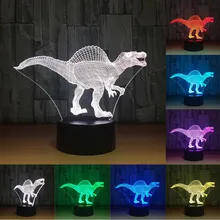Динозавр 3D Ночной светильник Настольная лампа 7 цветов 3D Оптические иллюзии светильник s 3d светодиодный светильник ночник USB гаджеты