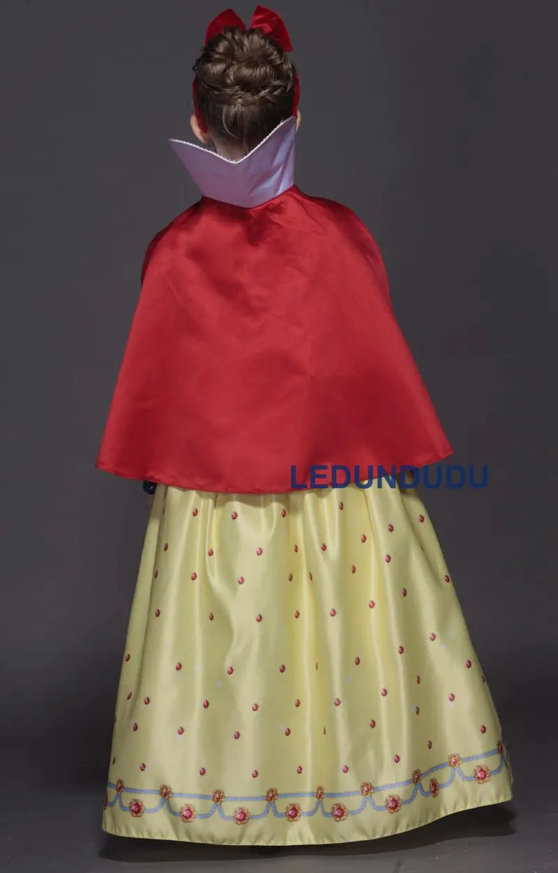 2018 New Arrival High Quality Snow Whit Cosplay Costume for Kid Girls Princess Gem Dress Children Halloween Carnival Party Dress (6)