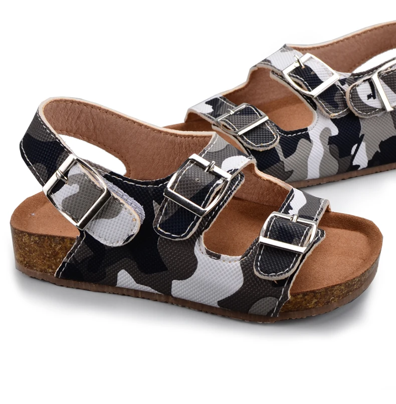 ULKNN Brand Kids Footwear Children School Shoes Boys Girls Sandals Leather Camouflage shoes Casual Apartments baby Sandals (11)