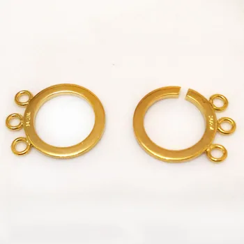 

16x19mm Three-row Gold Filled Double Ring Interlocking Jewelry Clasp