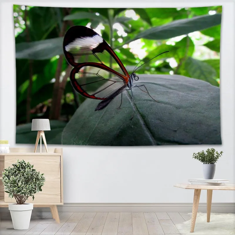 فراشة قماش مزخرف جداري تخصيص أسلوبك اليوغا كنبة مكتب مفرش منقوش للأطفال غرفة كلية المسكن الديكور