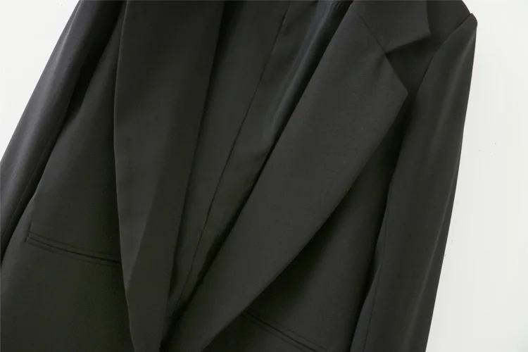 PEONFLY, Женский блейзер с длинным рукавом, черный, отложной воротник, пальто, для офиса, леди, деловой костюм, повседневный пиджак, Женский блейзер, тонкий