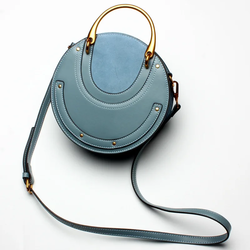 العلامة التجارية النساء الفاخرة حقيقية حقائب يد جلدية براون الاسورة حقيبة للنساء 2018 جديد أعلى-حقائب بيد الشهيرة سيدة Crossbody حقيبة