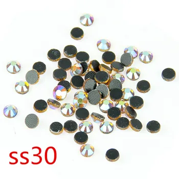 

40 Gross AB Topaz Flat Rhinestone SS30 High Quality Crystal DMC Flatback Hot Fix Rhinestone Glass Strass