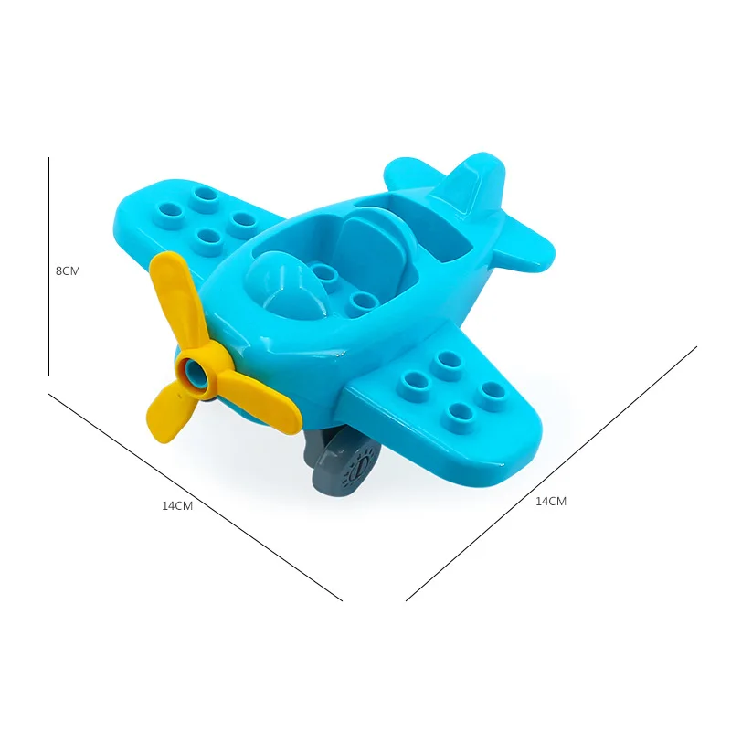 Сделай Сам, инженерный автомобиль, набор, самолет, вертолет, большие частицы, строительные блоки, аксессуар, совместимый бренд, Duploe, кирпичи, игрушки
